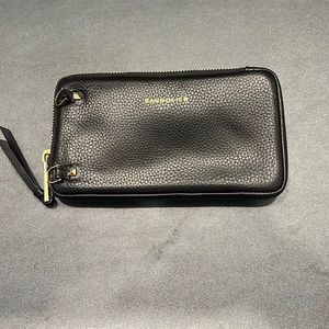 Bandolier Expanded Zip Pouch in black/gold